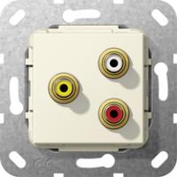 Gira 563601 Вставка "тюльпан" аудио и композитный видеоПереходник