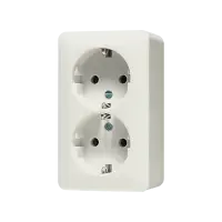 Jung 6020 A SCHUKO®-розетка, 2-ная, 16 A 250 В ~, 47 мм, AP 600, слоновая кость