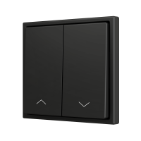 Zennio ZS702PB2SHA ZS70, Двойная мягкая кнопка для 2 бинарных входов 70x70 мм – Значок затвора, Антрацит