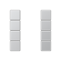 Jung A 504 TSA AL Набор накладок 4 группы