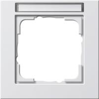 Gira 1091 22 Установочная рамка Gira E2 с полем для надписи Белый матовый