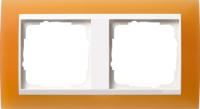 Gira 0212 397 Установочная рамка Gira Event Opaque Оранжевый с промежуточной рамкой белого глянцевого цвета