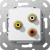 Gira 563703 Вставка "тюльпан" аудио и композитный видеоРазветвительный кабель