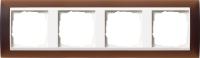 Gira 0214 331 Установочная рамка Gira Event Opaque Темно-коричневый с промежуточной рамкой белого глянцевого цвета