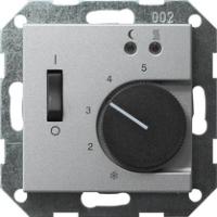 Gira 0394 26 Термостат помещения 230/10 (4) А~ с замыкающим контактом и датчиком для электрического подогрева пола