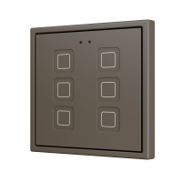 Zennio ZVITR70X6M Tecla RGB 70 X6. PC-ABS Емкостная кнопка с RGB-подсветкой, 70 x 70 пикселей, 6 кнопок