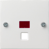 Gira 0638 27 Накладка с большим контрольным окошком для шнурового выключателя и шнурового кнопочного выключателя