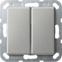 Gira 0128600 Кнопочный выключатель 10 AX 250 В~ с клавишей двойнойПерекрестный переключатель, 2-клавишн.