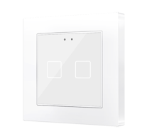 Zennio Выключатель сенсорный KNX Flat 55 X2, версия vT, 2-кнопочный, цвет: глянцевый белый ZVIF55X2VTGW