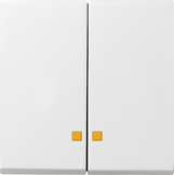 Gira 0631 03 Клавиша 2-местн. с контрольным окошком для клавишных контрольных выключателей