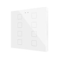 Zennio ZVIFR8W Flat RGB 8. Емкостный сенсорный переключатель с RGB-подсветкой Flat RGB - 8 buttons, белый