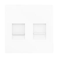 Zennio 830001309 ZS55. Заглушка для разъёма RJ45 55x55 мм - 2 вставки - матово-белая