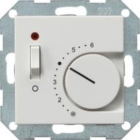 Gira 0393 27 Термостат помещения 24/10 (4) A~ 
с размыкающим контактом, выключателем и контрольной лампочкой