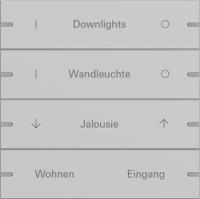 Gira 5034915 Набор клавиш четверн., индивидуально для сенсорного выключателя 4