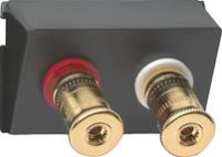 Gira 009100 Выдвижной элемент накладки коммутационной розетки со штекерным разъемом WBT (+/-) для подключения систем класса High-End