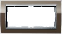 Gira 1002 766 Установочная рамка Gira Event Clear Коричневый с промежуточной рамкой цвета "алюминий"