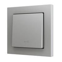 Zennio ZS551PB1KS ZS55. Простая сенсорная кнопка для 1 двоичного входа, 55 x 55 мм, Серебристый