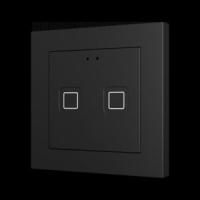 Zennio ZVITR55X2A Tecla RGB 55 X2. PC-ABS Емкостный сенсорный переключатель с RGB-подсветкой (55 x 55 мм), 2 кнопки, антрацит