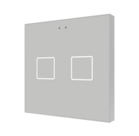 Zennio ZVIF2V2S Выключатель сенсорный KNX Flat 2 V2, 2-кнопочный, LED индикация, цвет: Серебряный