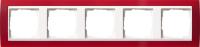 Gira 0215 398 Установочная рамка Gira Event Opaque Красный с промежуточной рамкой белого глянцевого цвета