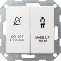 Gira 1104 27 Клавишный выключатель 10 AX 250 V~ с клавишей 2-местн. для отображения статуса гостиничного номера