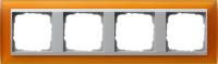 Gira 0214 69 Установочная рамка Gira Event Opaque Янтарный с промежуточной рамкой цвета "алюминий"