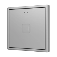 Zennio ZVITR55X1S Tecla RGB 55 X1. PC-ABS Емкостный сенсорный переключатель с RGB-подсветкой (55 x 55 мм), 1 кнопка, серебряный