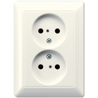 Jung AS 5010 KIU 2-ная розетка без заземления 16 A / 250 B ~