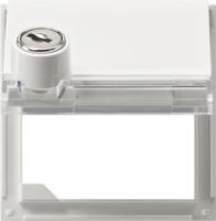 Gira 069766 Адаптерная рамка с откидной крышкой, замком и полем для надписис одинаковыми замыкающими элементами