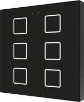 Zennio Выключатель сенсорный KNX Flat F6, 6-кнопочный, цвет: Чёрный ZVI-F6-A
