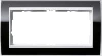 Gira 1002 733 Установочная рамка Gira Event Clear Черный с промежуточной рамкой белого глянцевого цвета