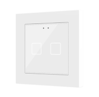 Zennio Выключатель сенсорный KNX Flat 55 X2, версия vT, 2-кнопочный, цвет: белый ZVIF55X2VTW