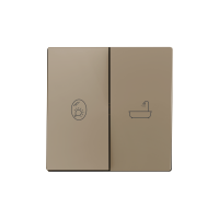 Zennio 830004404 ZS55, Накладка на двойной переключатель 55x55 мм, Антрацит, На заказ