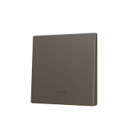 Zennio ZS55CSOFT11KM ZS55, Крышка для простой мягкой кнопки KNX 55x55 мм, Наклон вниз, Значок клавиши, Мокко