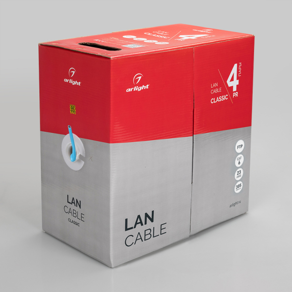 Оборудование Arlight 025054 Кабель ARL-FTP-CLASSIC-4PR-23AWG-CAT6-CU (305m) (ARL, -) по выгодной цене. Купить в Москве со скидкой.