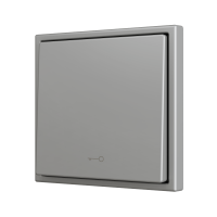 Zennio ZS701PB1KS ZS70, Простая мягкая кнопка для 1 бинарного входа 70x70 мм – Значок ключа, Серебристый