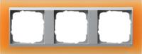 Gira 0213 53 Установочная рамка Gira Event Opaque Оранжевый с промежуточной рамкой цвета "алюминий"