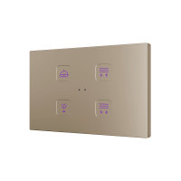 Zennio ZVITRXL4 Tecla RGB XL 4. PC-ABS Емкостная кнопка, 4 кнопки