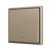 Zennio ZS701PB1KC ZS70, Простая мягкая кнопка для 1 бинарного входа 70x70 мм – Значок клавиши, Шампанское