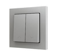 Zennio ZS55CSOFT22SHS Накладка на двухклавишный выключатель KNX Soft Push Button с активными нижними кнопками с иконками вверх / вниз