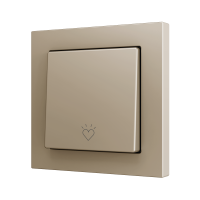 Zennio ZS551PB1CC ZS55, Простая мягкая кнопка для 1 бинарного входа 55x55 мм – Шампанское – На заказ