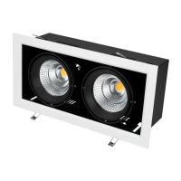 Arlight 027927 Светильник CL-KARDAN-S375x190-2x25W Day4000 (WH-BK, 30 deg) (ARL, IP20 Металл, 3 года)