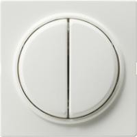 Gira 012840 Кнопочный выключатель 10 AX 250 В~ с накладкой и клавишей двойн.Перекрестный переключатель, 2-клавишн.