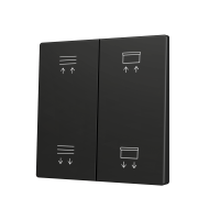 Zennio ZS70CSOFT24AC ZS70, Накладка для двух кнопок KNX Soft 70x70 мм, Наклон вверх и вниз, Антрацит, На заказ