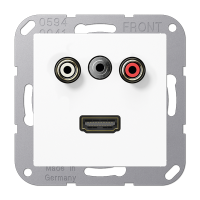 Jung MA A 1082 WW Аудио «Тюльпан» (Cinch/RCA) / Стереоразъем (TRS 3,5 мм) / HDMI