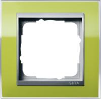 Gira 0211 746 Установочная рамка Gira Event Clear Зеленый с промежуточной рамкой цвета "алюминий"