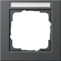 Gira 1091 23 Установочная рамка Gira E2 с полем для надписи Антрацитовый