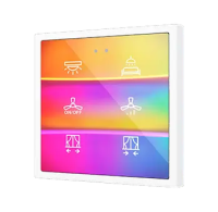 Zennio ZVIF70X6 Flat 70х6. PC-ABS Емкостная кнопка 70x70 - 6 кнопок - Custom (рамка ZS70 не входит в комплект)