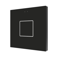 Zennio ZVIF1V2A Выключатель сенсорный KNX Flat 1 V2, 1-кнопочный, LED индикация, цвет: Чёрный