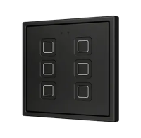 Zennio ZVIT70X6A Tecla 70х6. PC-ABS Емкостная кнопка 70x70 - 6 кнопок - Антрацит (рамка ZS70 не входит в комплект)